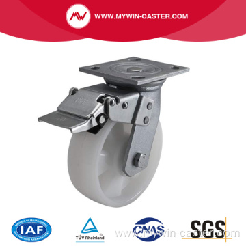 Heavy 6 Inch 420kg Plate Brake PA Caster